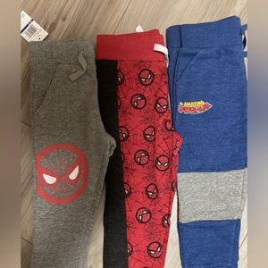 Spider-man Baby and Toddler Boy Fleece Jogger Pant Multipack, 3-Pack, Size 2T